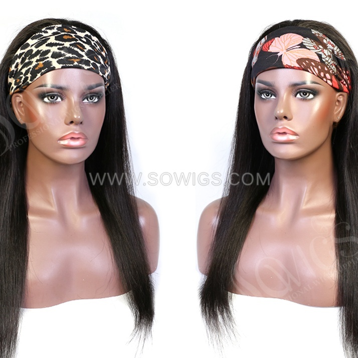 【10 hairstyle】Headband Wigs Half Wigs 150% /200% Density Virgin Human Hair Natural Color (Send 2 Free headband)