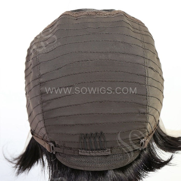 Side Part Straight Hair Bob Wigs 13*1 Lace Front Wigs 130% Density Virgin Human Hair Natural Color Natural Hairline