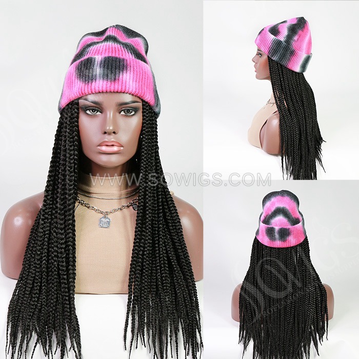 Synthetic Braids Band with 2 hats