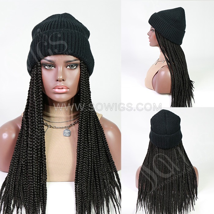 Synthetic Braids Band with 2 hats