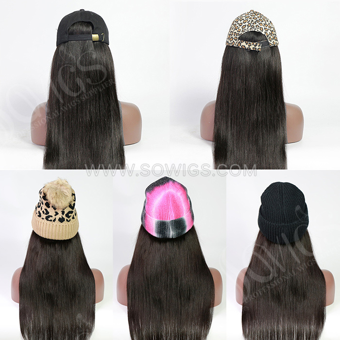 Wear To Go Hair Band With 2 Hat 100% Virgin Human Hair Natural Color