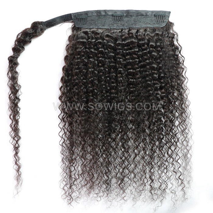 29x7cm Innovate Ponytail Wrap Around with 3 Clip Ins 100% Unprocessed Virgin Human Hair Natural Color