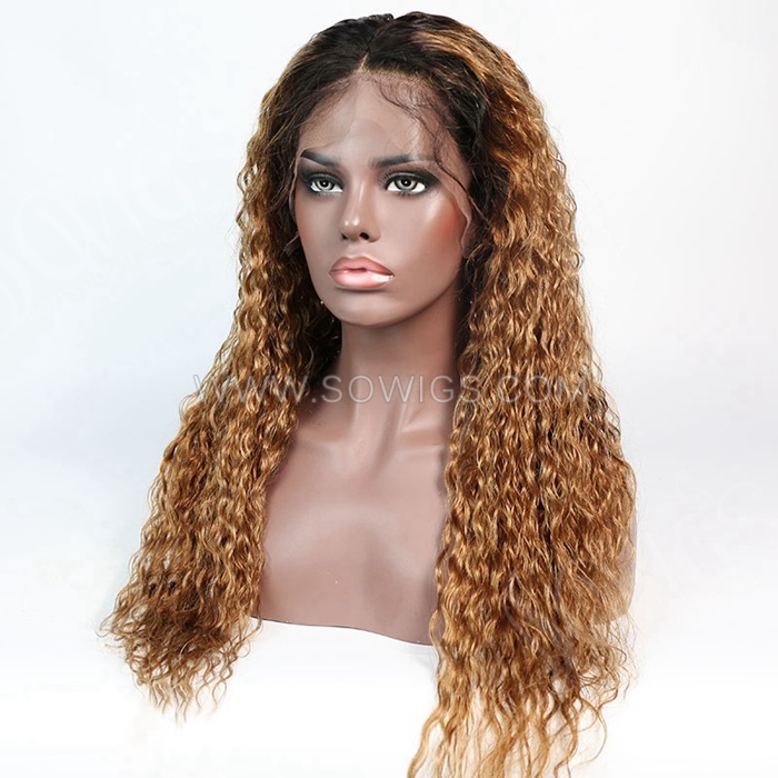 T1B/30 Color Loose Deep 13*4 Lace Front Wigs 180% Density Lace Wigs Virgin Human Hair Natural Hairline