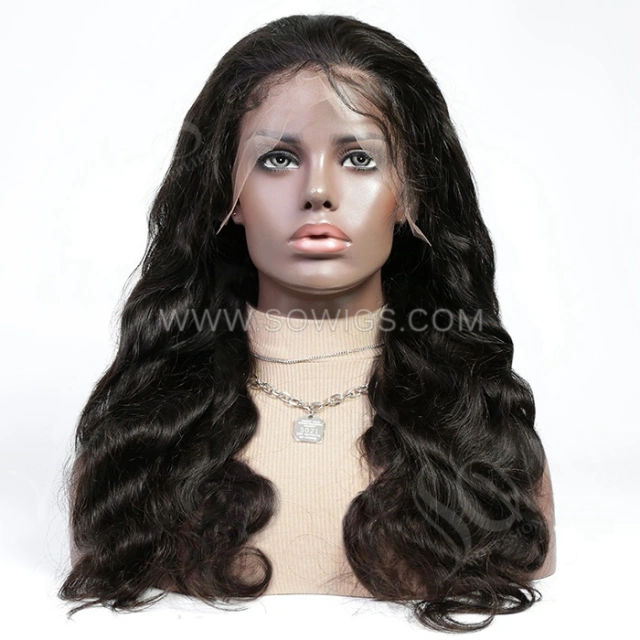 Body Wave 13*4 Lace Front Wigs 180% Density Lace Wigs Virgin Human Hair Natural Color Natural Hairline