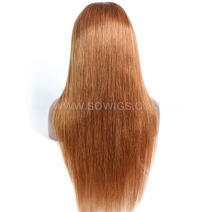 30# Color 130% Density 13*4 Lace Frontal Wigs Straight Hair Virgin Human Hair