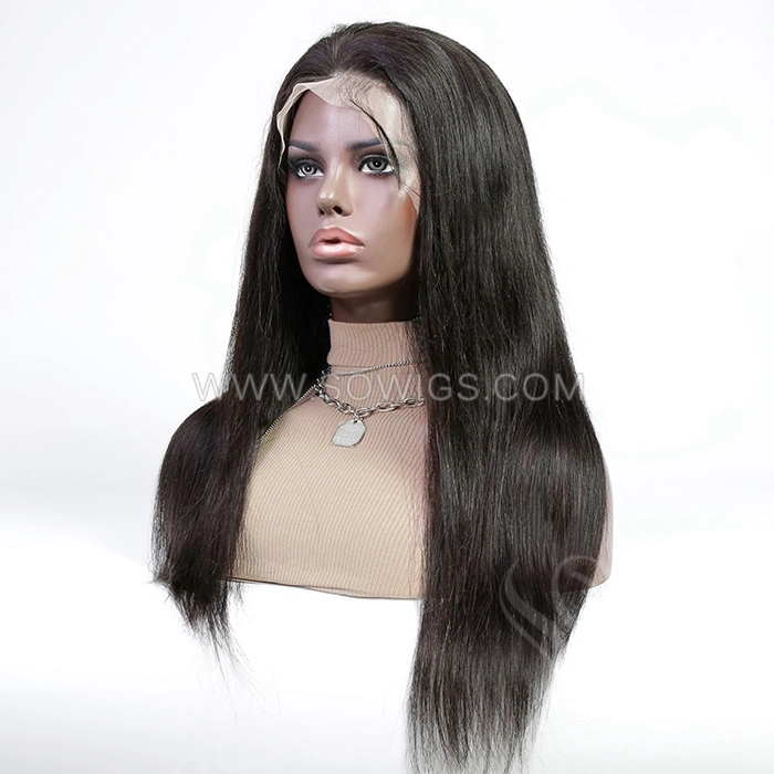 Straight Hair 13*4 Lace Front Wigs 180% Density Lace Wigs Virgin Human Hair Natural Color Natural Hairline