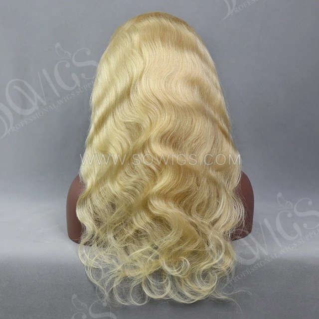 613# Blonde Color Body Wave 13*4 Lace Front Wigs 130% Density Lace Wigs Virgin Human Hair Natural Hairline