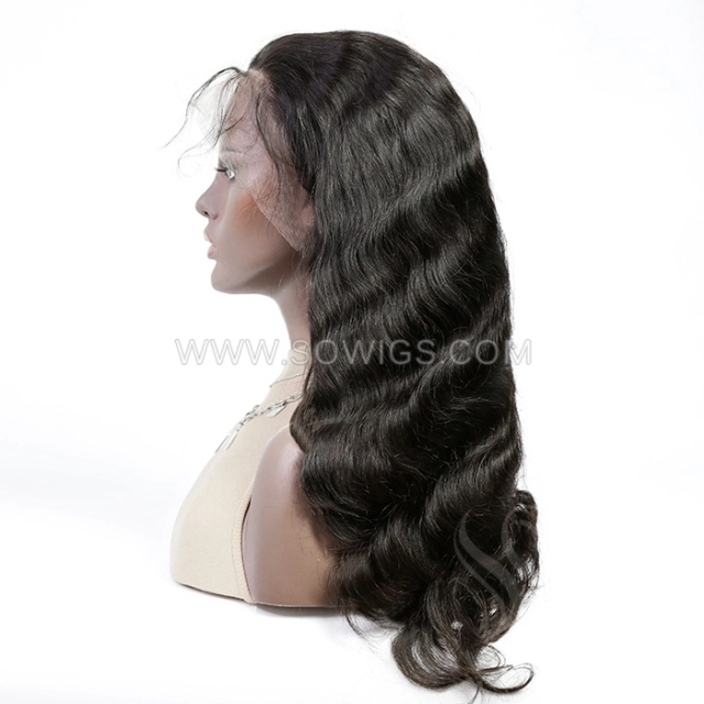 Body Wave 13*4 Lace Front Wigs 180% Density Lace Wigs Virgin Human Hair Natural Color Natural Hairline