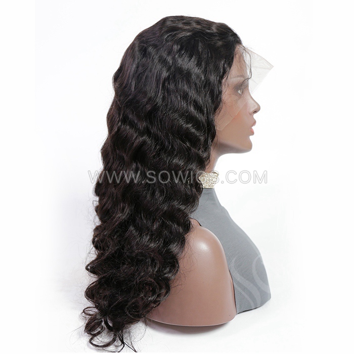 Loose Wave 13*4 Lace Front Wigs 180% Density Lace Wigs Virgin Human Hair Natural Color Natural Hairline