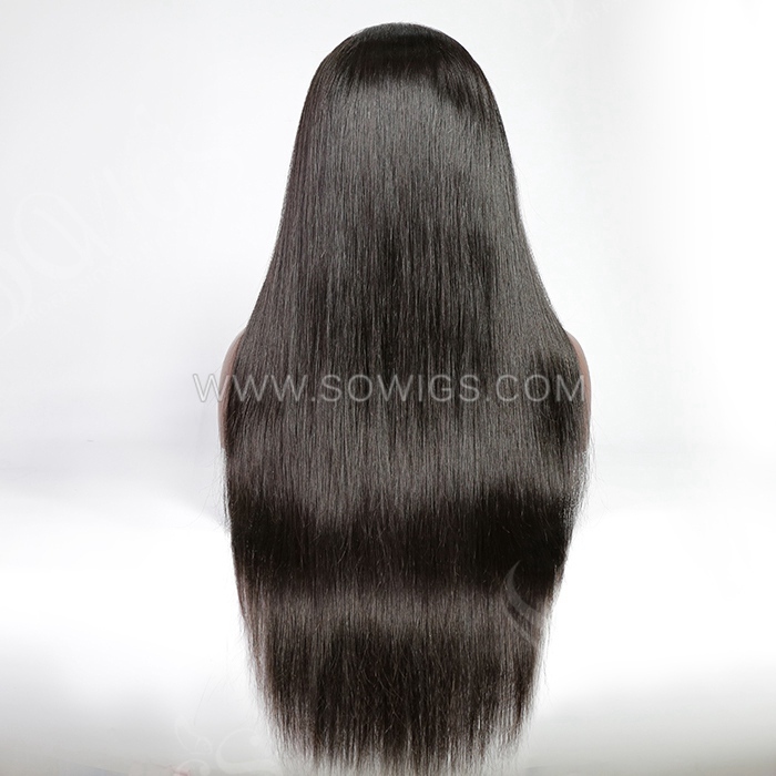 Straight Hair 13*4 Lace Front Wigs 300% Density Lace Wigs Virgin Human Hair Natural Color Natural Hairline