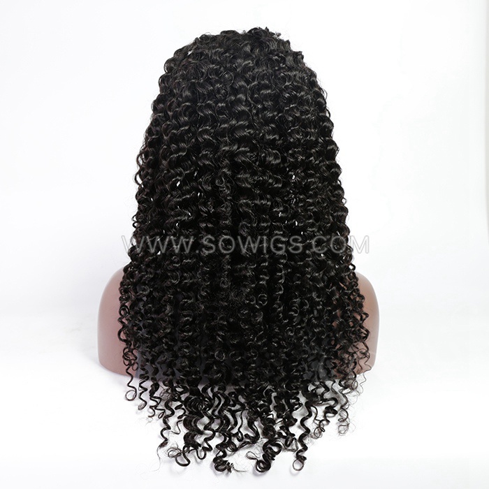 Italian Curly 13*4 Lace Front Wigs 180% Density Lace Wigs Virgin Human Hair Natural Color Natural Hairline