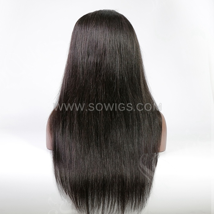 Straight Hair 13*4 Lace Front Wigs 180% Density Lace Wigs Virgin Human Hair Natural Color Natural Hairline