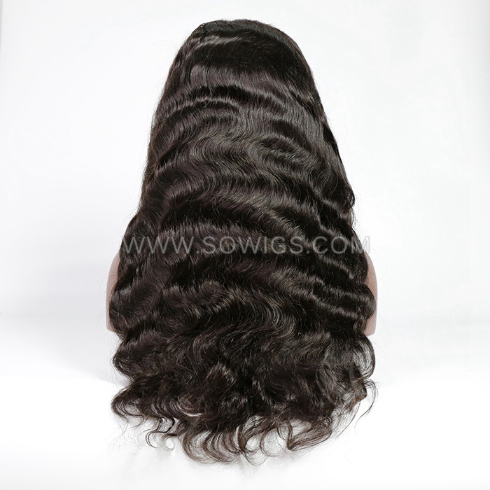 Body Wave 13*4 Lace Front Wigs 300% Density Lace Wigs Virgin Human Hair Natural Color Natural Hairline