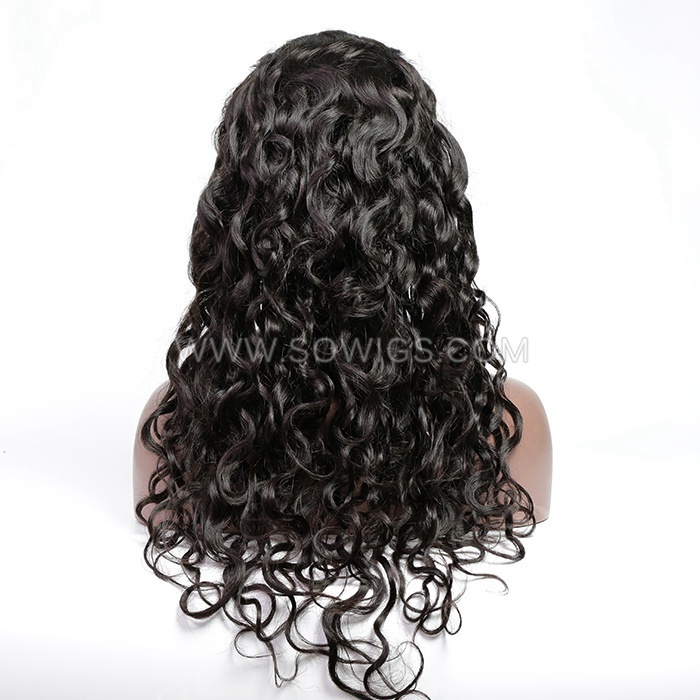 Natural Wave 13*4 Lace Front Wigs 180% Density Lace Wigs Virgin Human Hair Natural Color Natural Hairline