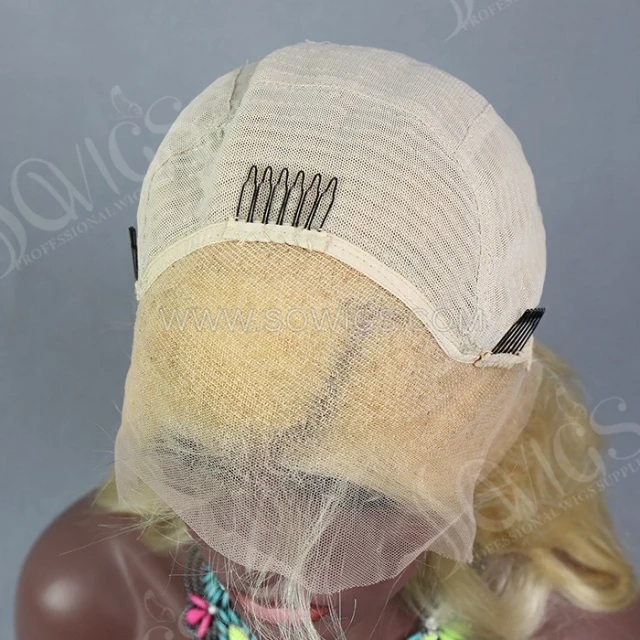 613# Blonde Color Body Wave 13*4 Lace Front Wigs 130% Density Lace Wigs Virgin Human Hair Natural Hairline