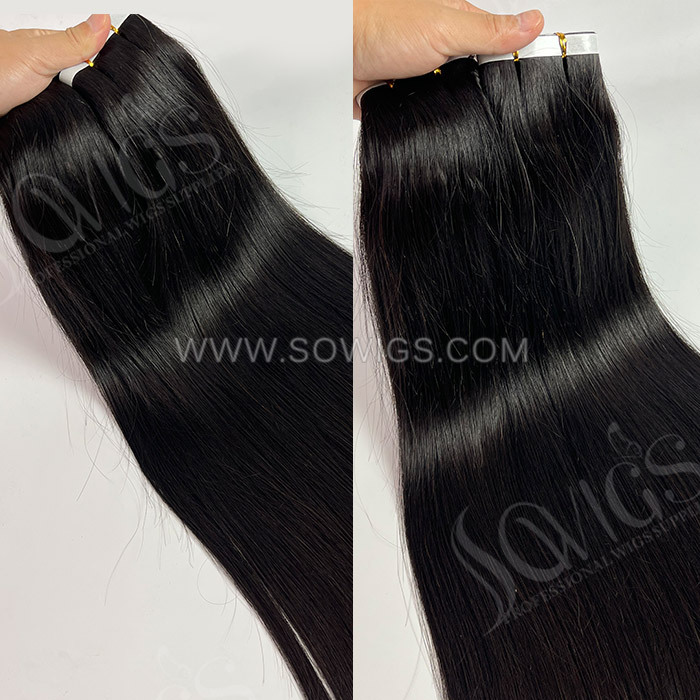 Long Tape in Tape Hair Extension 100gram/Set Natutal Color 100% Human Hair Weaves