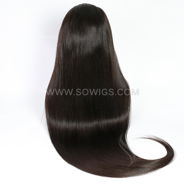 130% Density Full Lace Wigs Straight Hair Virgin Human Hair Natural Color