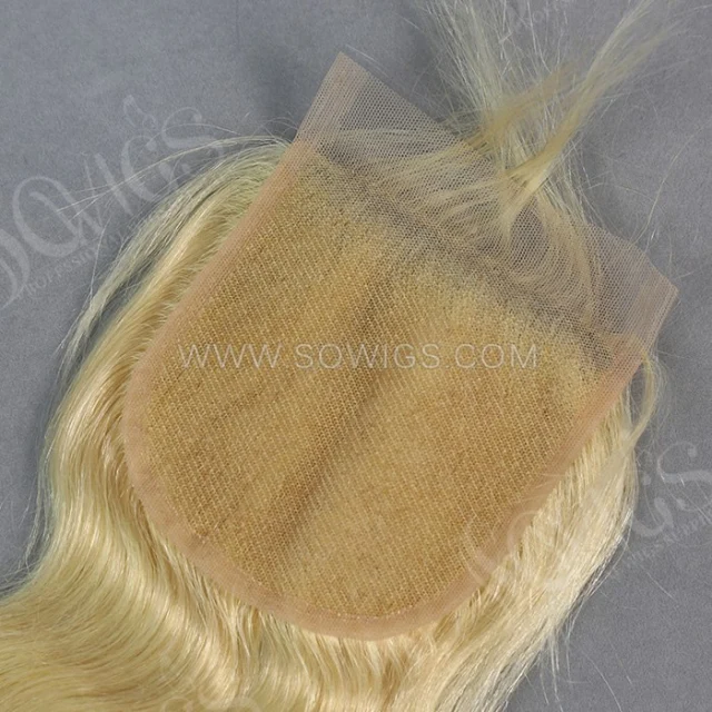 #613 Blonde 4*4 Lace Closure 100% Unprocessed Virgin Human Hair (Straight/Body wave)