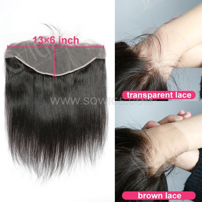 (All texture)13*6 Lace Frontal 100% Unprocessed Virgin Human Hair Natutal Color