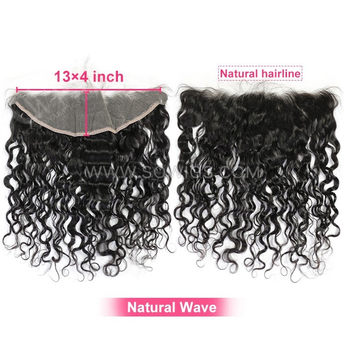 (All texture )13*4 & 13*6 Lace Frontal 100% Unprocessed Virgin Human Hair Natural Color