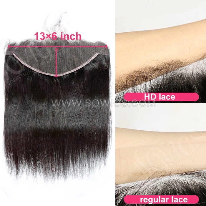 (All texture )HD 13*4 & 13*6 Lace Frontal 100% Unprocessed Virgin Human Hair Natural Color