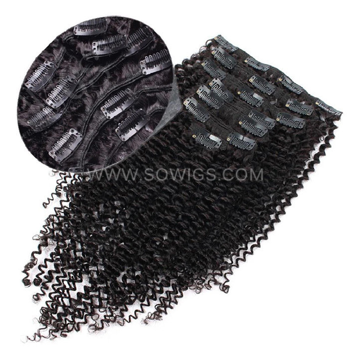 12-30inch Clip Hair Extension Clip in 8pcs 120gram/ pack Natural Color