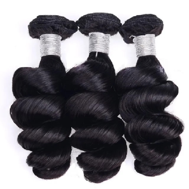 1 Pack Loose Wave Hair Bundles (100g) or Clip in (120g) 100% unprocessed Virgin Remy Human Hair Extension