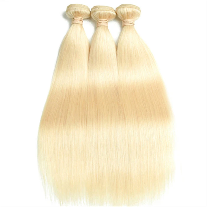 1 Bundle 613 Color Straight 100% Unprocessed Virgin Human Hair Extensions Double Weft Sowigs Hair