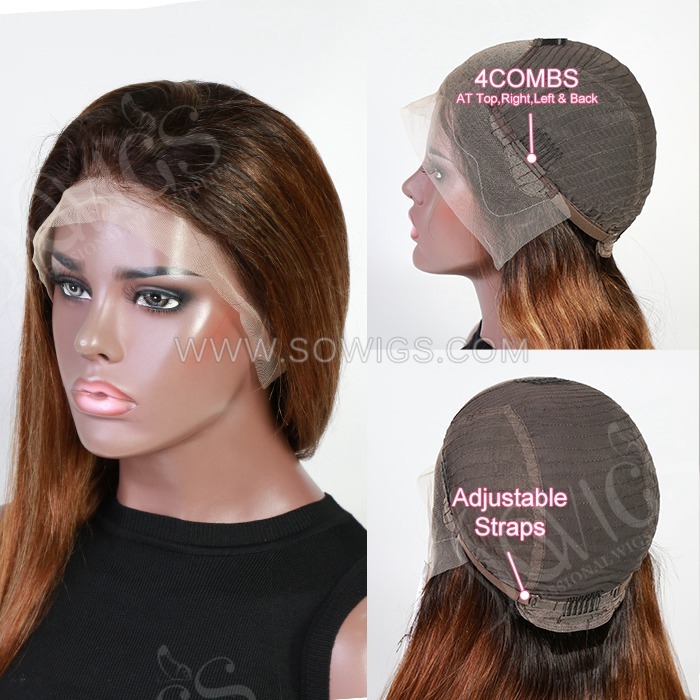 Hightlighted Color 13*4 Lace Front Wigs Lace Wigs Virgin Human Hair Natural Hairline