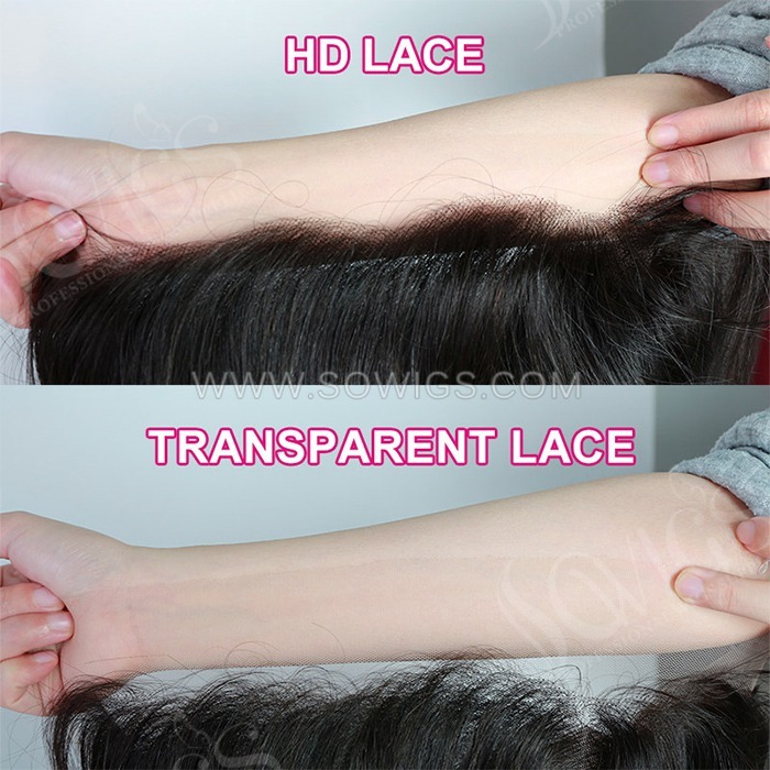 HD Undetectable Lace 13x4 Wigs Full Frontal 150% and 200% Density Lace Wigs Pre Plucked Virgin Human Hair Natural Color