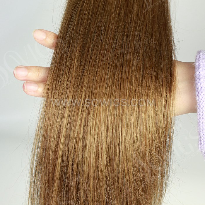 Color 6 Straight Tape ins Tape hair Extension 20pcs 50gram/pack 100% Human Hair Weaves