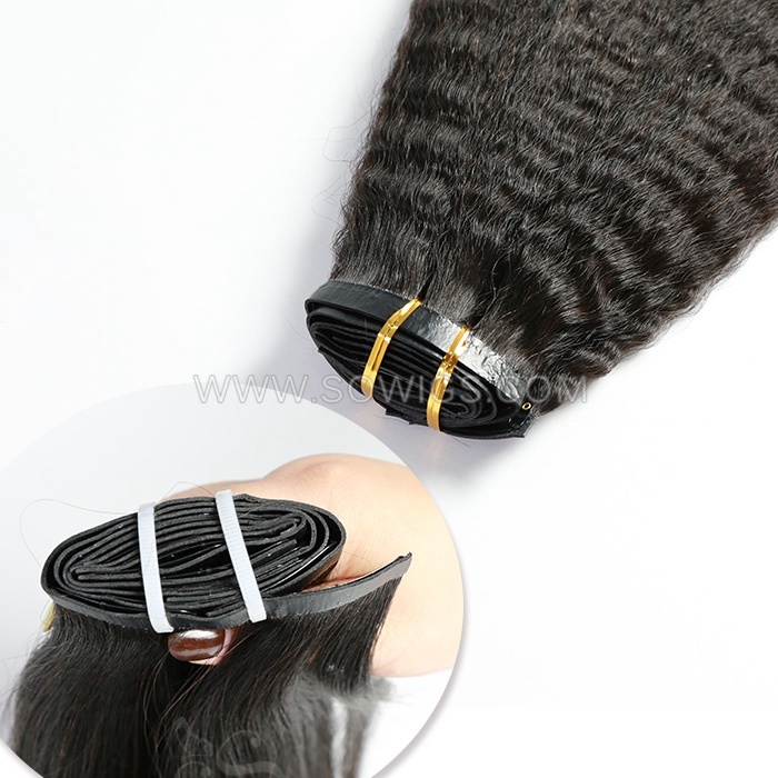 14inch-30inch Seamless Clip Ins Invisible Clip Hair Extension 7pcs 120gram / Pack Natural Color