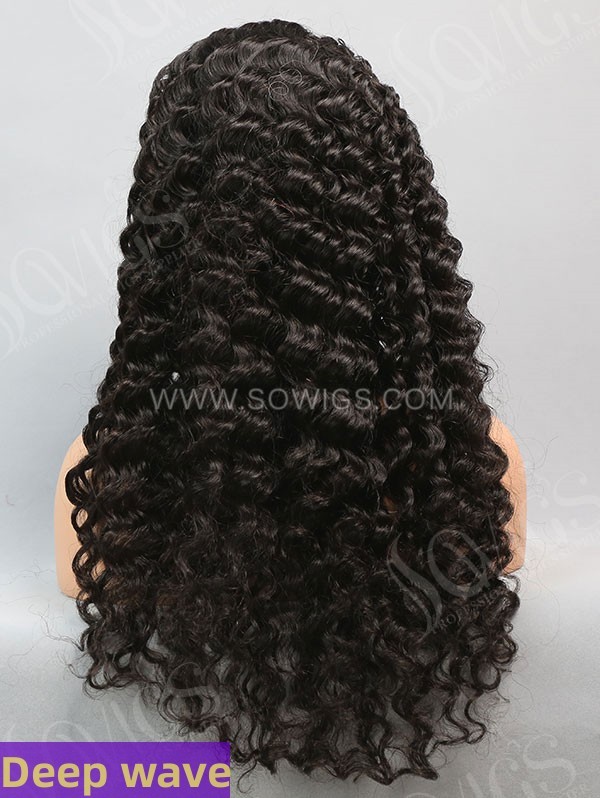 Full Lace Wigs 130% Density Virgin Human Hair Natural Color