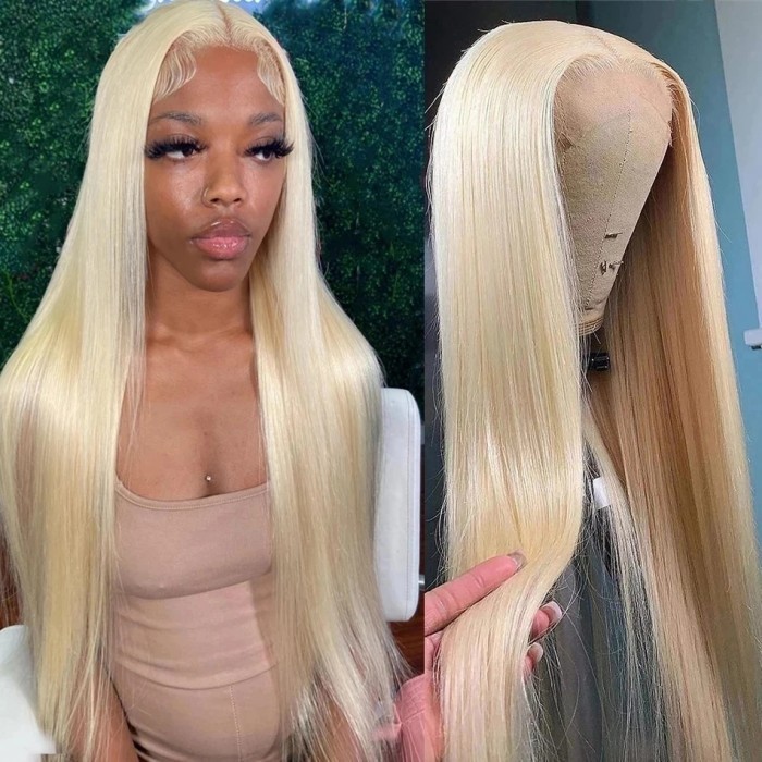 130% Density Color #613 Blonde Full Lace Wigs Body Wave Virgin Human Hair