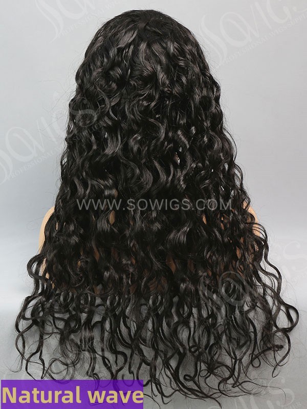 Full Lace Wigs 130% Density Virgin Human Hair Natural Color