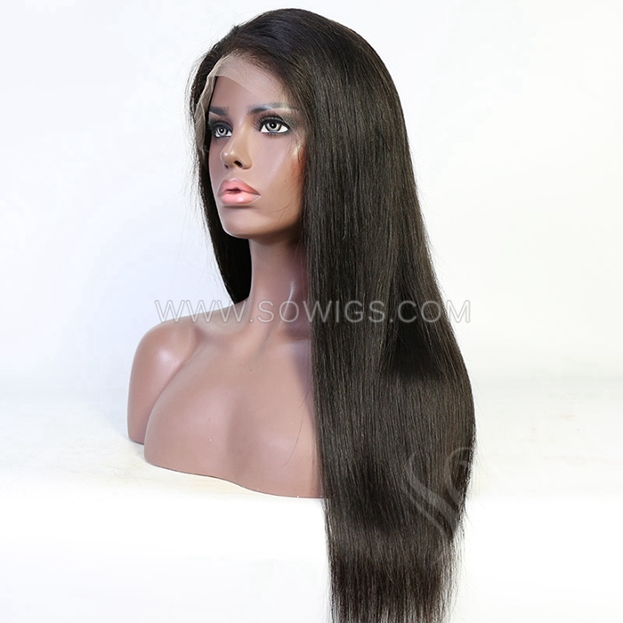 HD 5x5 Closure Wigs 150% Density 200% Density Lace Wigs Pre Plucked Virgin Human Hair Natural Color