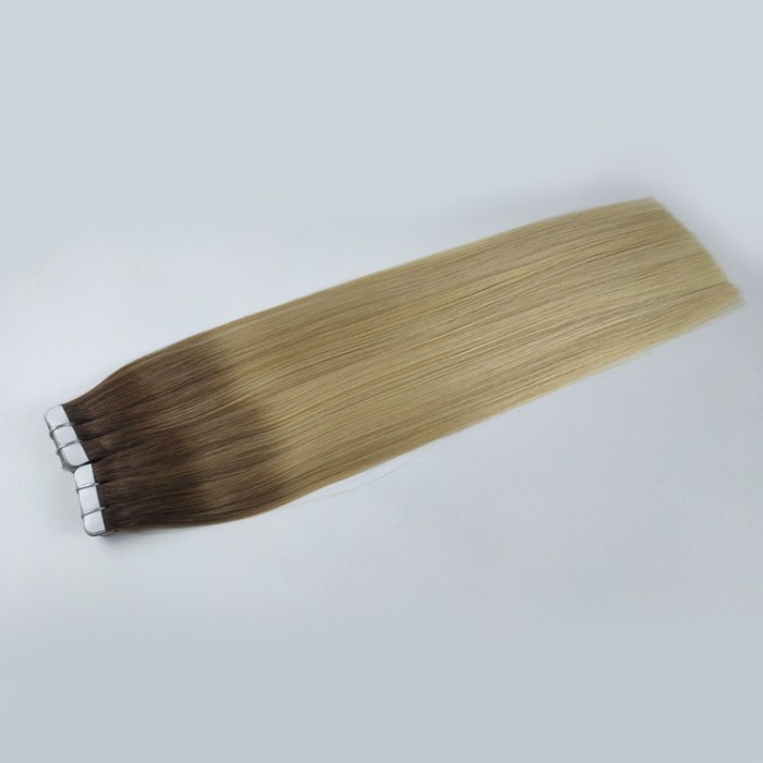 Ombre Color 6/613# Tape hair Extension 20pcs 50gram/pack  100% Human Hair Weaves