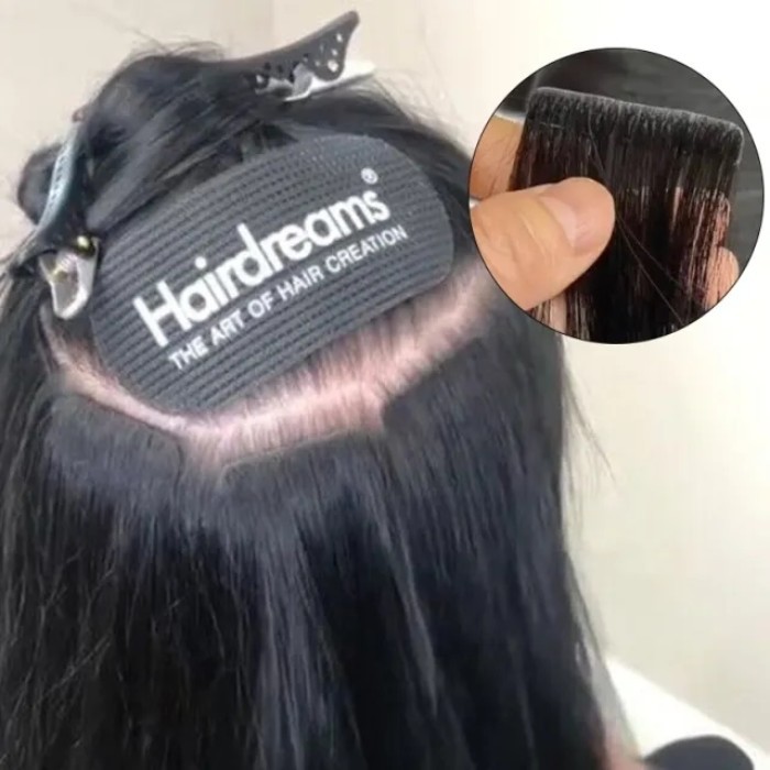 Seamless Tape Ins 1 pack 20pcs 50grams Straight Remy Hair Extensions Natural Human Hair Seamless Adhesives Tape