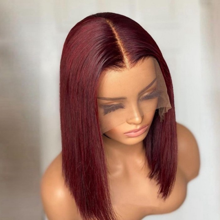 Bob Wigs Full Frontal 13*4 Lace Wigs 200% Density 100% Virgin Human Hair Wigs Natural Hairline
