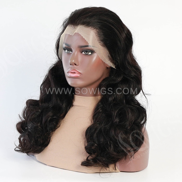 【11 hairstyle】Double Drawn Full Frontal 13x4 Lace Wigs 200% Density Glueless Wear Go Lace Wigs 100% Virgin Human Hair Natural Color