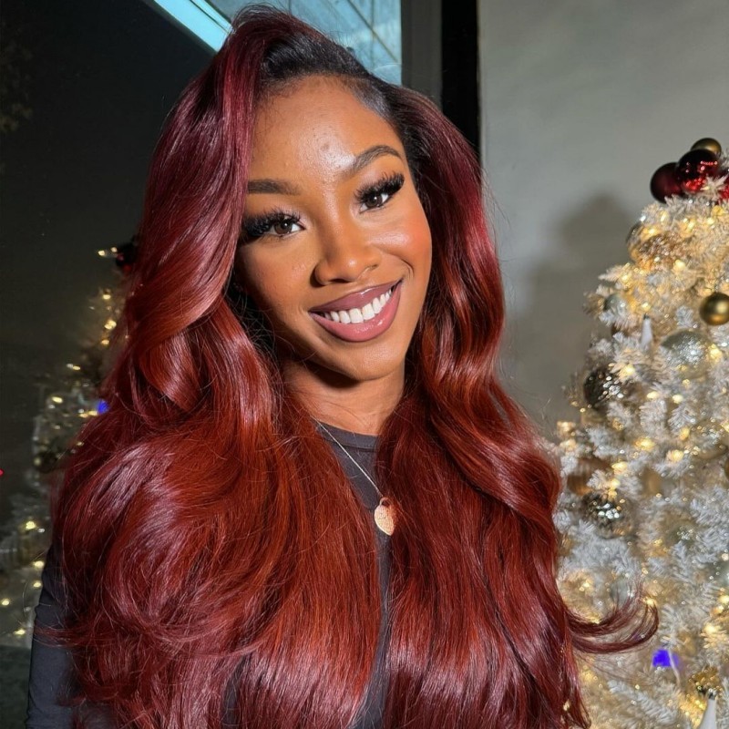 Ombre Color 13*4 Lace Frontal Wigs 130% /180% Density 100% Unprocessed Virgin Human Hair Wigs
