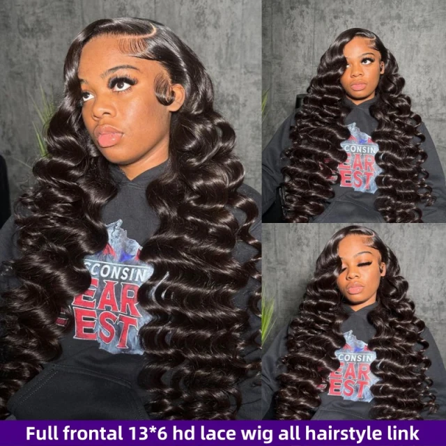 Full Frontal 13x6 HD Lace Wigs Glueless Wear Go Lace Wigs 100% Virgin Human Hair Natural Color