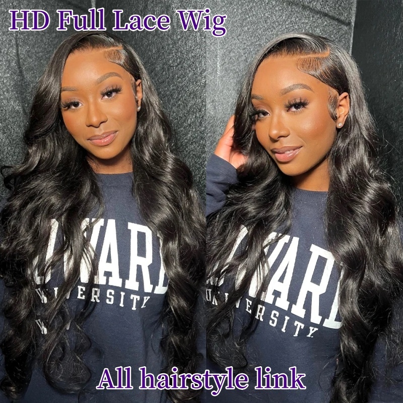 【11 hairstyle】Skin Melt HD Full Lace Wigs 130% 180% Density Pre Plucked 100% Virgin Human Hair Natural Color