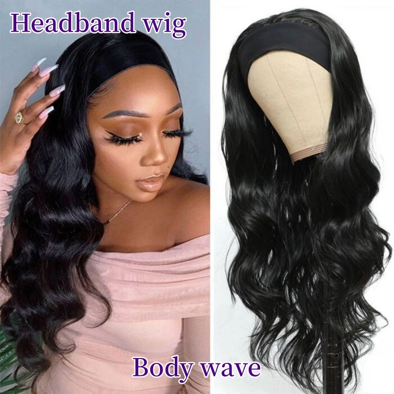 【10 hairstyle】Headband Wigs Half Wigs 150% /200% Density Virgin Human Hair Natural Color (Send 2 Free headband)