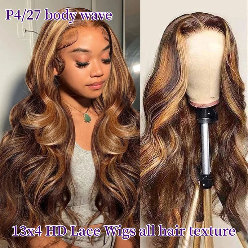 Premium grade HD Lace 13x4 Full Frontal Wigs 150% and 200% Density Lace Wigs 100% Virgin Human Hair Natural Color