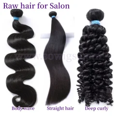 1 Bundle Salon Hot Selling Raw Brazilian Hair 100% unprocessed Virgin Human Hair Extension Natural Color