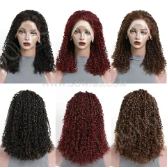 Sowigs Double Drawn Shaggy Curly 13x4 Lace Wigs 250% Density Glueless Wear Go Lace Wigs 100% Virgin Human Hair Wig