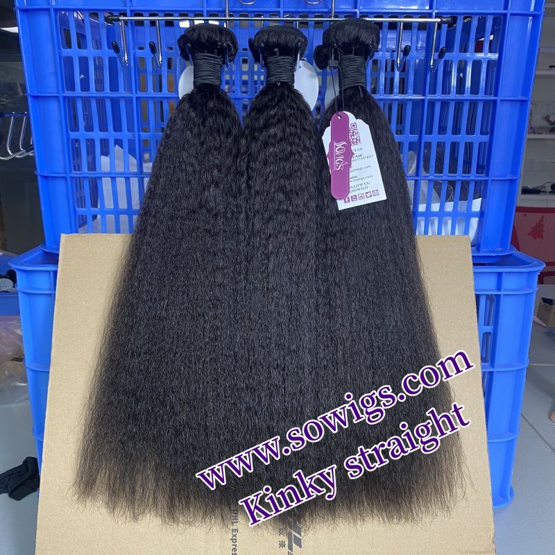 Sowigs 12A Top Kinky Straight Virgin Hair 1/3 Bundles Deal