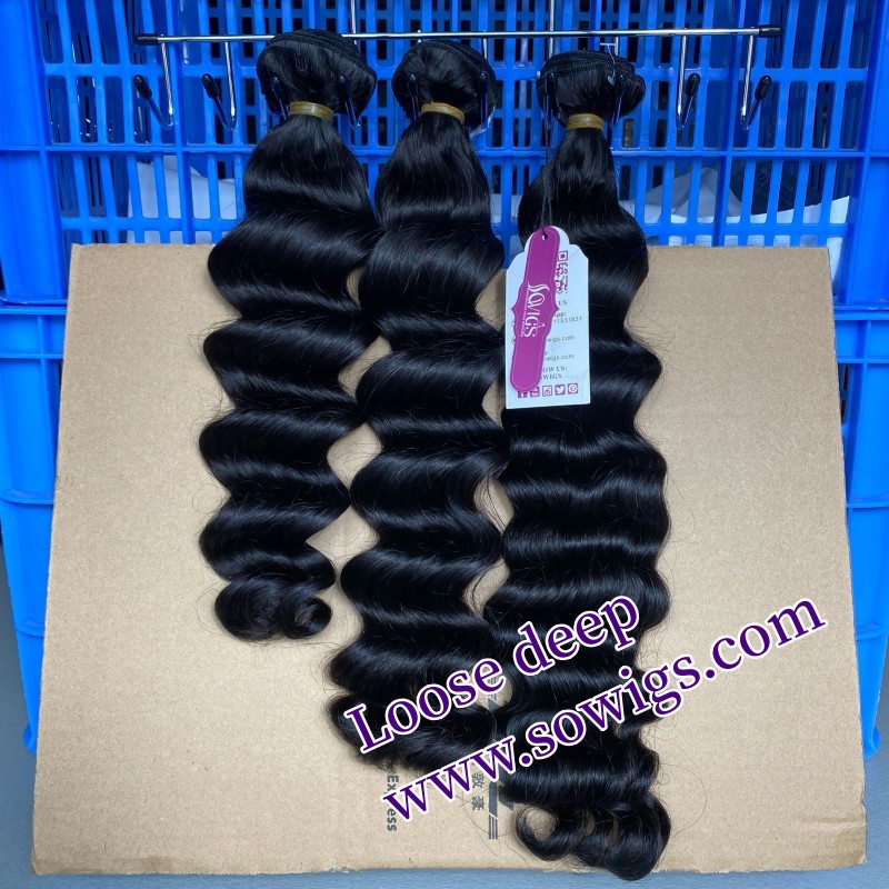 Sowigs 12A Top Loose Deep Virgin Hair 1/3 Bundles Deal
