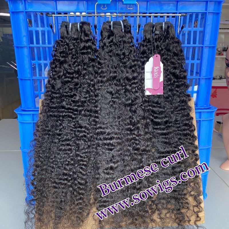 Sowigs 12A Top Burmese Curl Virgin Hair 1/3 Bundles Deal